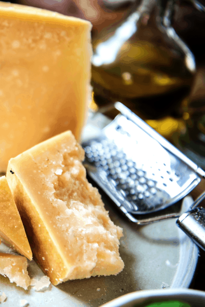 Picking medium quality cheeses for making a pesto sauce