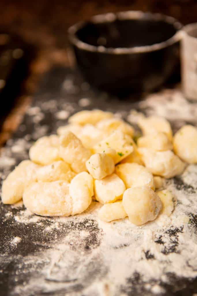 Cheese curds coated with a mixture of flour, baking powder, and salt