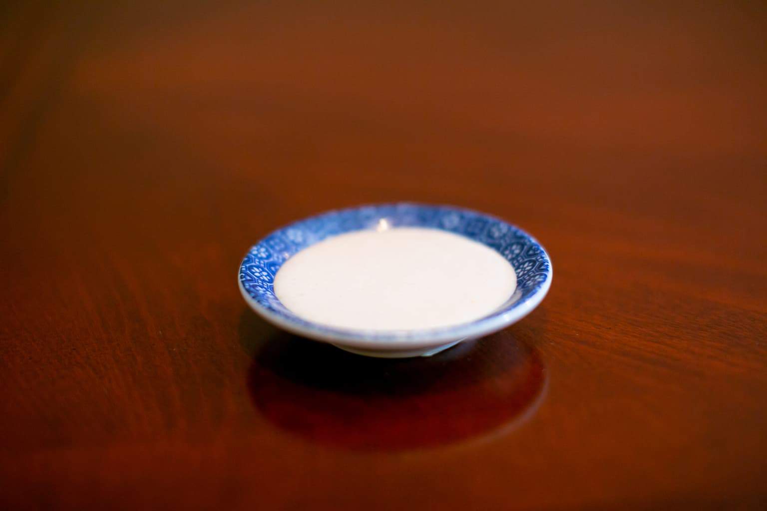 Japanese white sauce served in a saucer