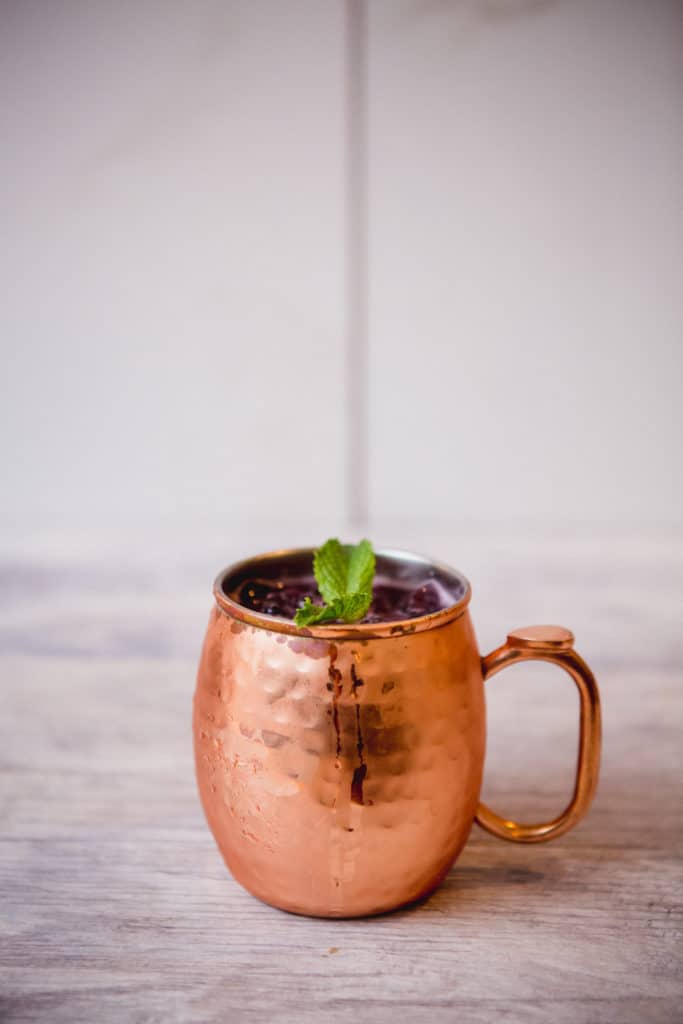 A mug of refreshing Moscow mule