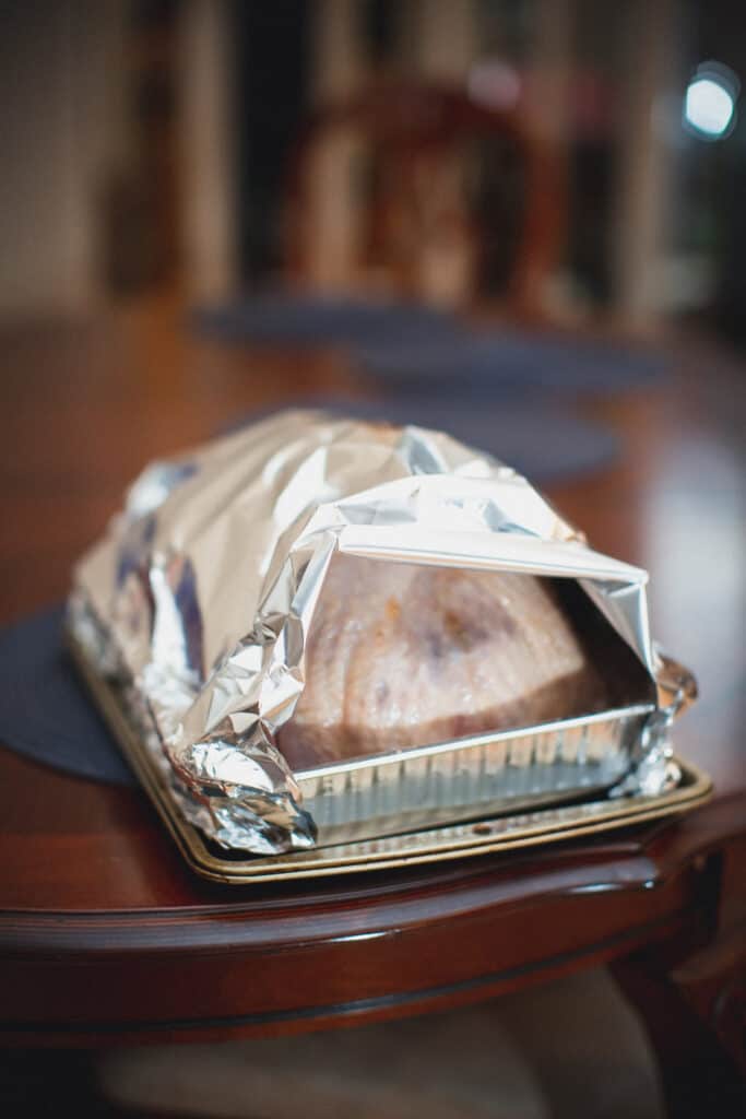 Turkey wrapped in foil