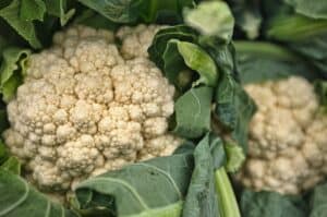 Fresh cauliflower in need of cleaning