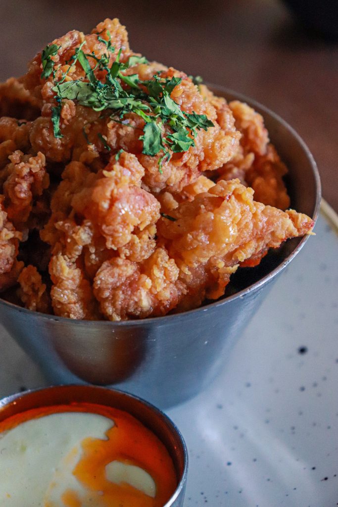 Fried chicken in a bucket