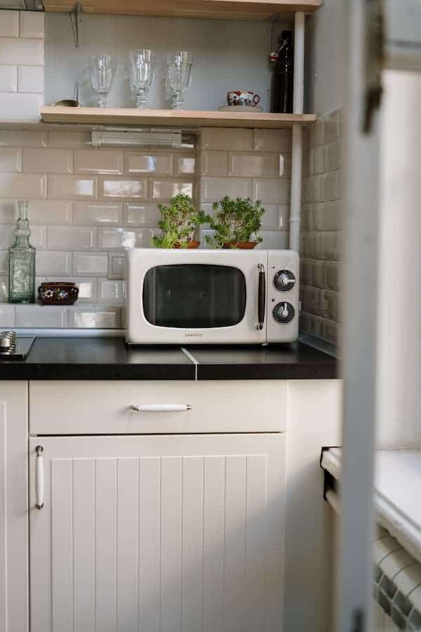 Microwave in the kitchen