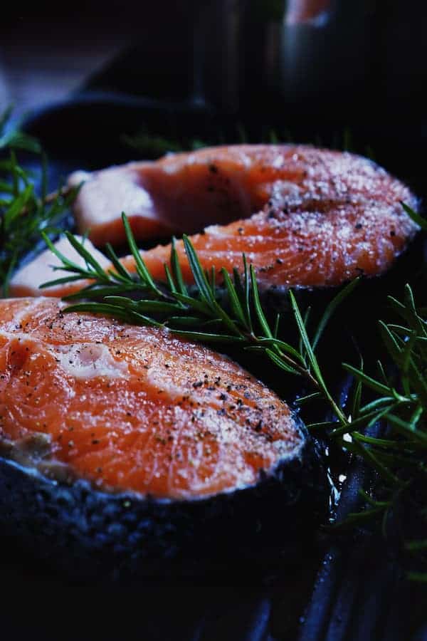 Muskie fish with ground pepper on top