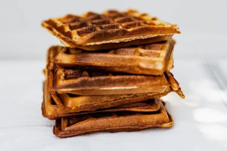An image of waffles stack together