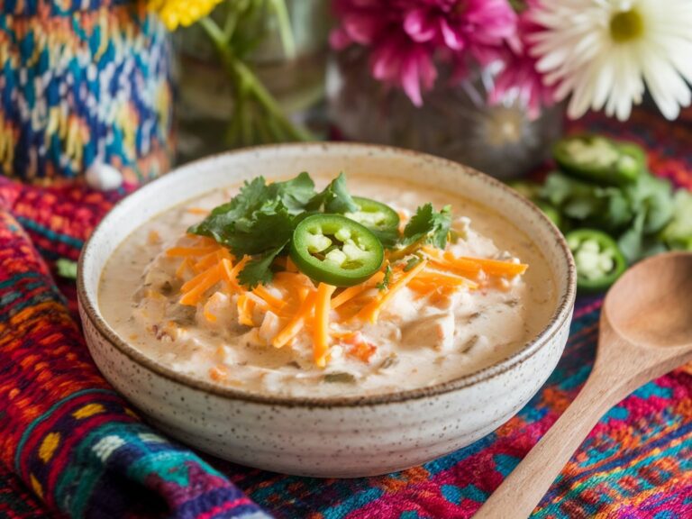 Cozy & Creamy White Chicken Chili with Roasted Peppers