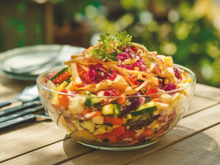 Rainbow Confetti Summer Salad for a Crowd