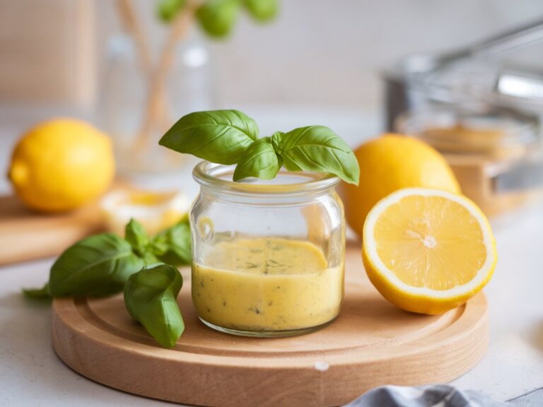 Sunny Lemon-Basil Summer Salad Dressing