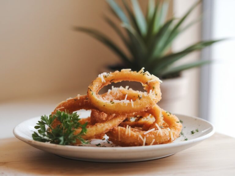Crispy Garlic-Parmesan Onion Rings