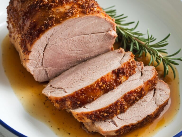 Zesty Maple-Dijon Crock Pot Pork Loin
