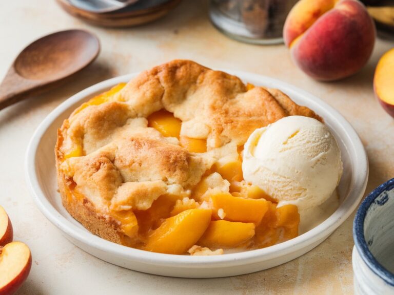 Sun-Kissed Coconut Peach Cobbler