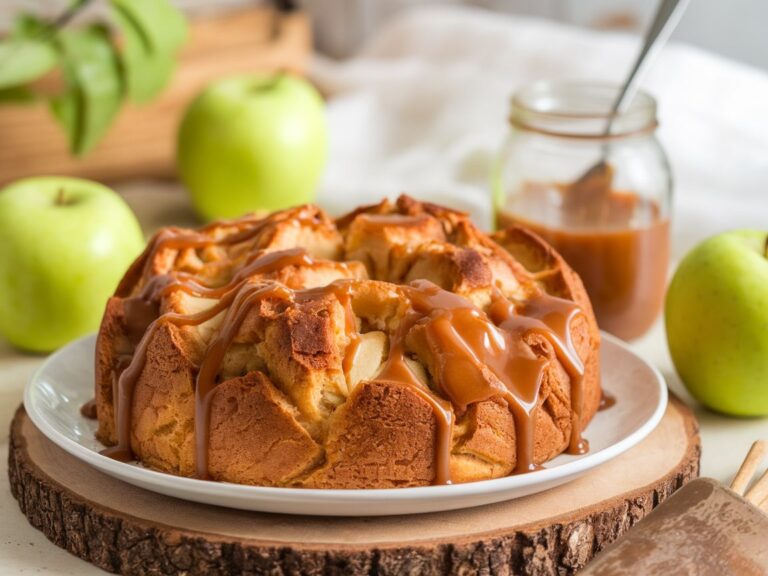 Cinnamon-Caramel Apple Bread Pudding