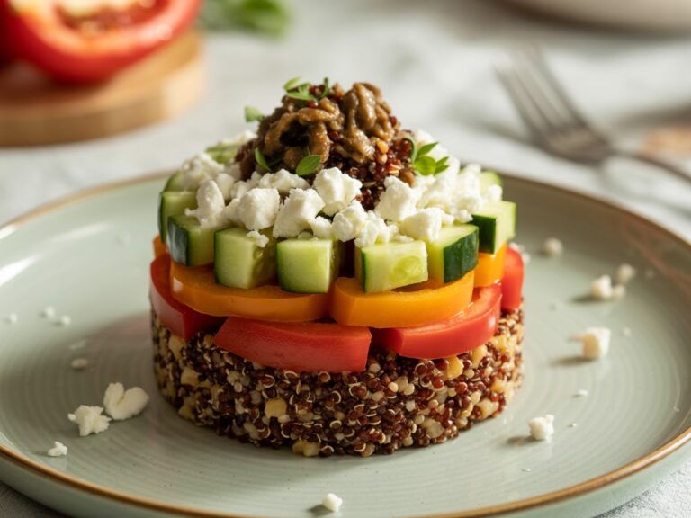 Greek-Inspired Mediterranean Quinoa Salad with Feta & Olive Tapenade