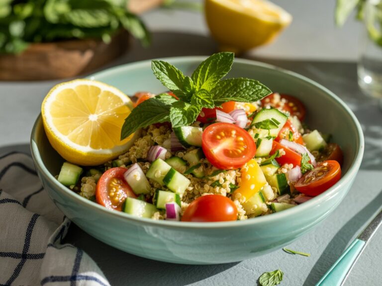 A Zesty Citrus Mint Mediterranean Quinoa Salad for Quick, Healthy Eating